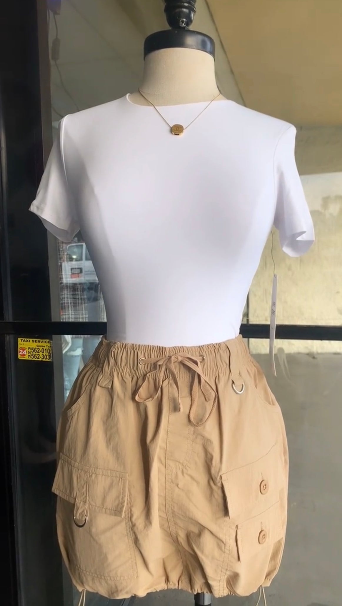 y2k cargo mini skirt