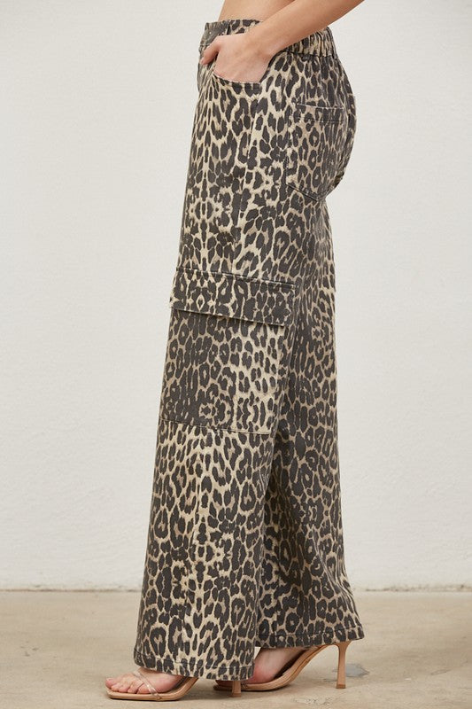 Cheetah Cargo Pants