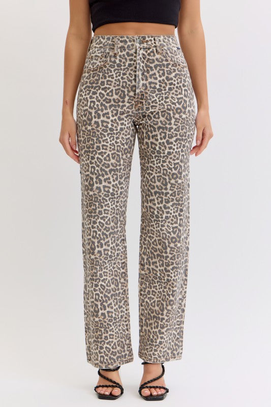 Spain leopard Dad jeans