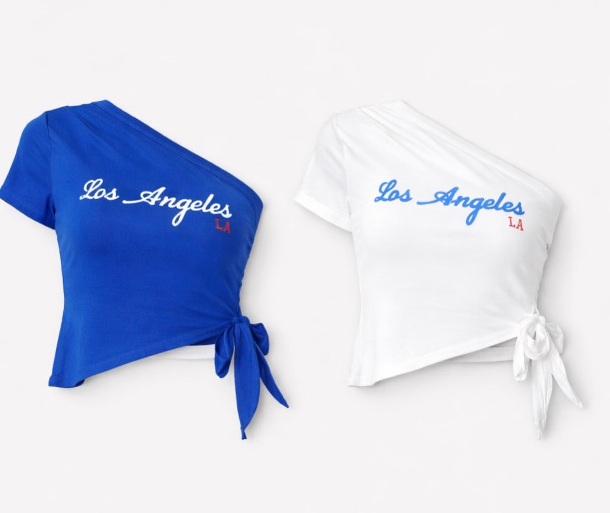 LA One-Shoulder Wrap Top
