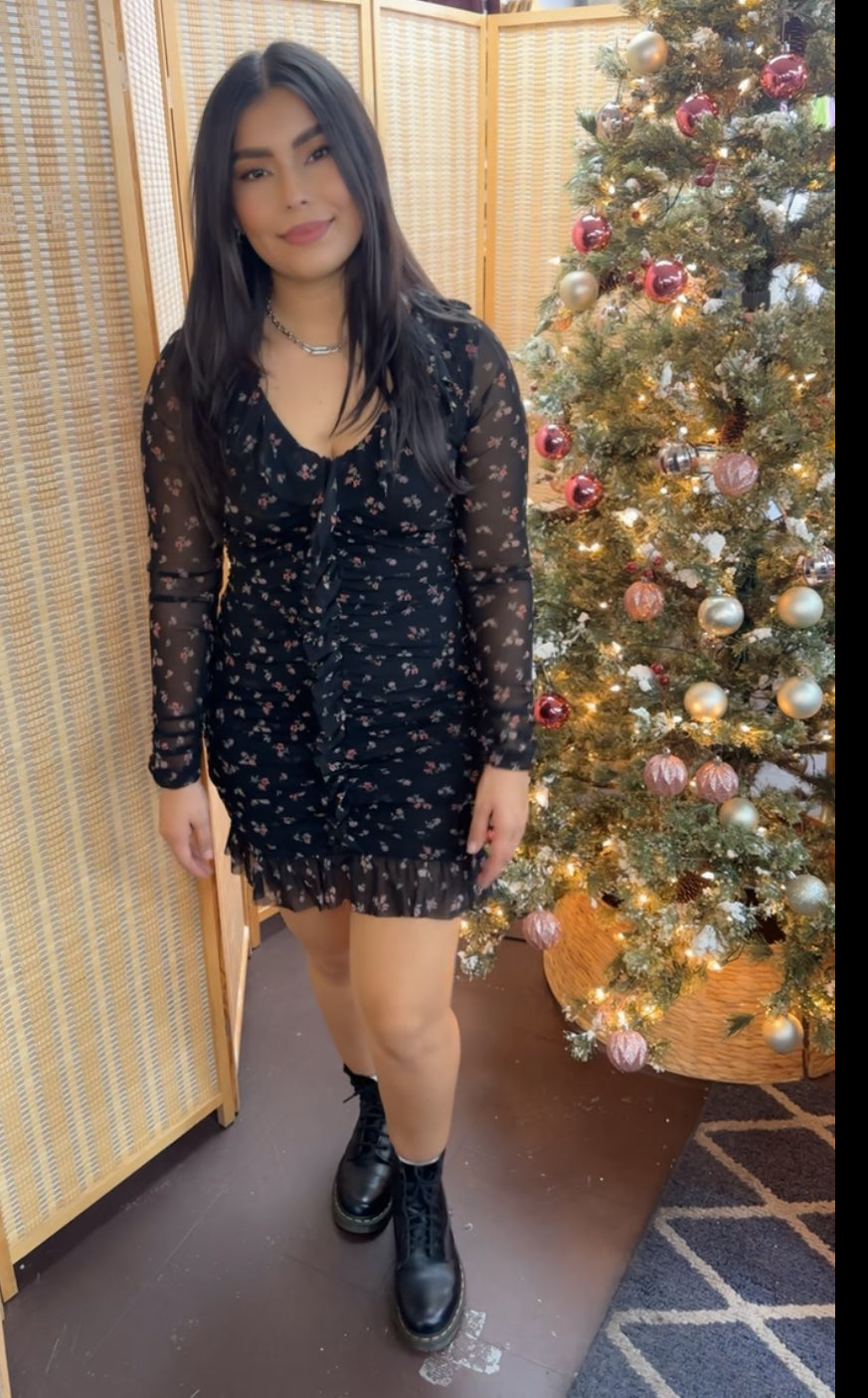 Venice Floral Mesh Dress
