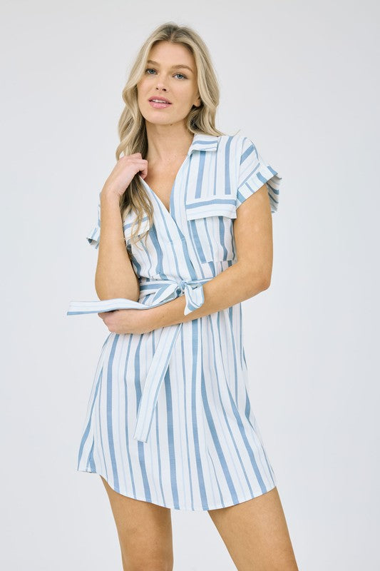 Bali Short Sleeve Belated Shirt Dress