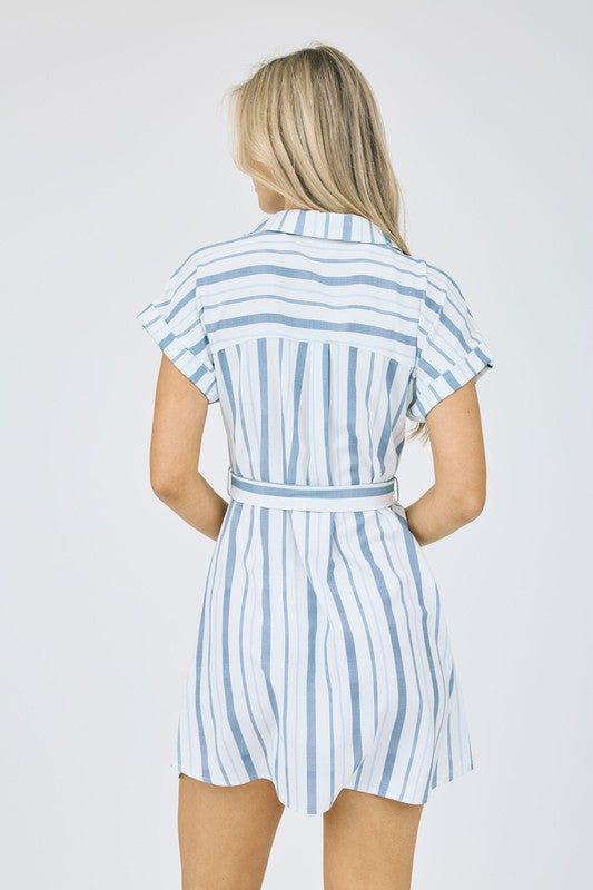 Bali Short Sleeve Belated Shirt Dress