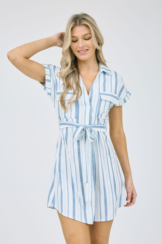 Bali Short Sleeve Belated Shirt Dress