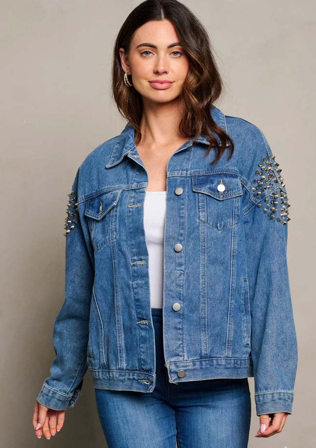 LiverPool Stud Denim Jacket