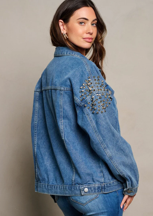 LiverPool Stud Denim Jacket