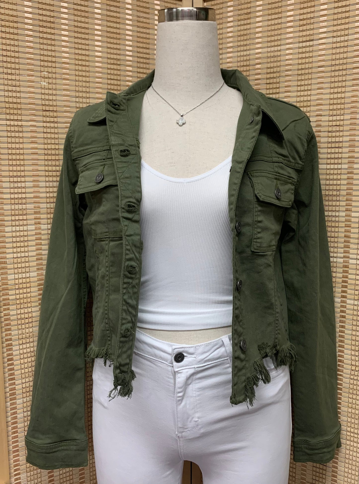 San Diego Frayed Cropped Jacket