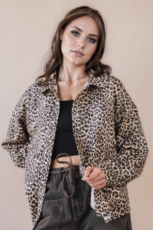 Montauk Leopard Button Down