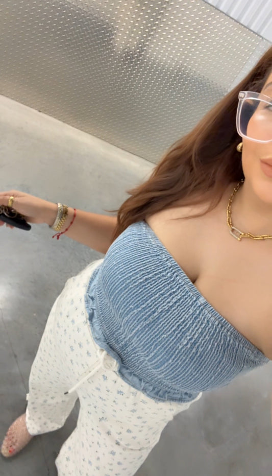 Floral Linen Parachute Pants