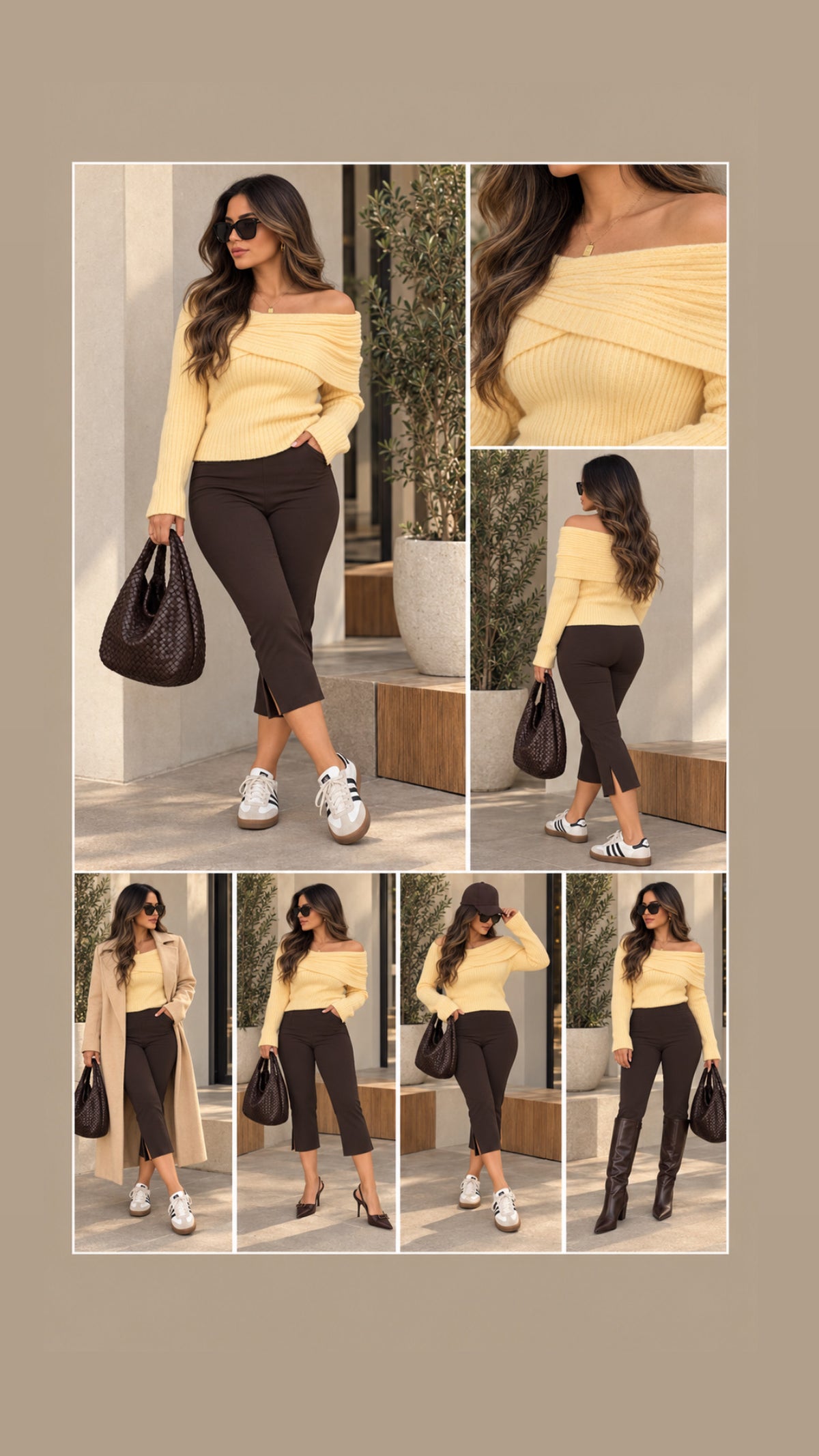 The Espresso Split-Hem Capris