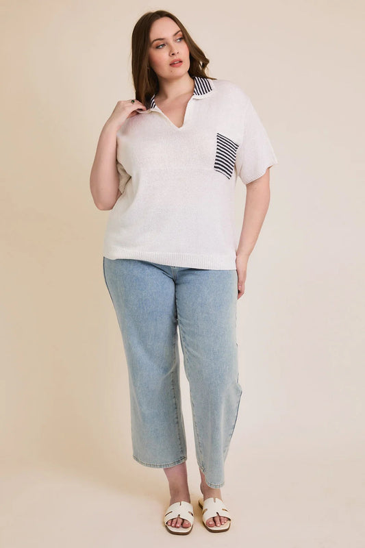 V NECK KNITTED SWEATER